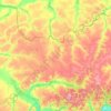 Топографическая карта Хотинская поселковая громада, высота, рельеф