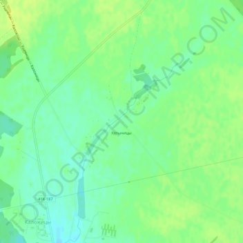Топографическая карта Хотыницы, высота, рельеф