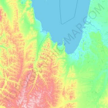 Топографическая карта Хара-Улахский наслег, высота, рельеф