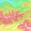 Топографическая карта Национальный Парк Боржоми-Харагаули, высота, рельеф