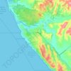 Топографическая карта Cambria, высота, рельеф