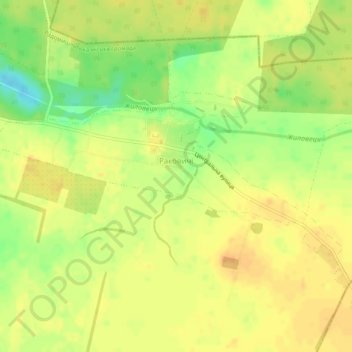 Топографическая карта Раковичи, высота, рельеф