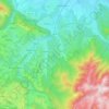 Топографическая карта Бран, высота, рельеф