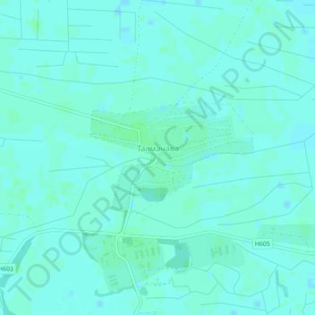 Топографическая карта Толмачево, высота, рельеф