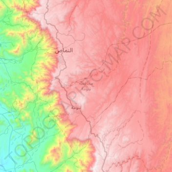 Топографическая карта Tanumah, высота, рельеф