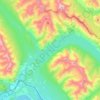 Топографическая карта Lake Minnewanka, высота, рельеф