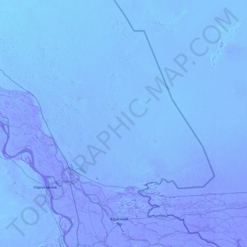 Топографическая карта Красноярский район, высота, рельеф