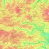 Топографическая карта Новомосковский административный округ, высота, рельеф