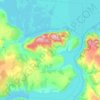 Топографическая карта сельское поселение Волжский Утес, высота, рельеф