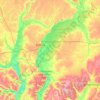 Топографическая карта Бобровский район, высота, рельеф