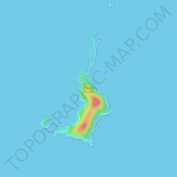 Топографическая карта Ilha das Couves, высота, рельеф