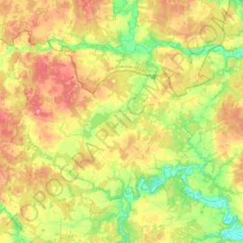 Топографическая карта сельское поселение Деревня Асеньевское, высота, рельеф