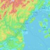 Топографическая карта Ивакуни, высота, рельеф
