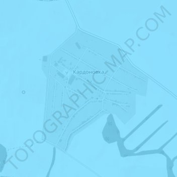 Топографическая карта Кардоновка, высота, рельеф