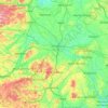 Топографическая карта Shropshire, высота, рельеф