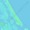 Топографическая карта Ponce Inlet, высота, рельеф