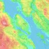 Топографическая карта Галифакс, высота, рельеф