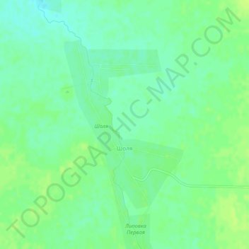 Топографическая карта Шоля, высота, рельеф