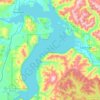 Топографическая карта Lake Pend Oreille, высота, рельеф
