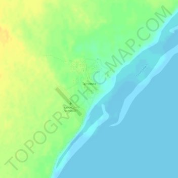Топографическая карта Тахтоямск, высота, рельеф