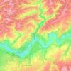 Топографическая карта Новолуговской сельсовет, высота, рельеф