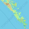 Топографическая карта Gwaii Haanas National Park Reserve and Haida Heritage Site, высота, рельеф