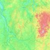 Топографическая карта Nièvre, высота, рельеф