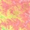 Топографическая карта Кухмо, высота, рельеф