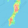 Топографическая карта 中種子町, высота, рельеф