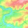 Топографическая карта Сен-Ло, высота, рельеф