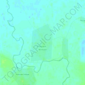 Топографическая карта Волчицкое, высота, рельеф