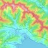 Топографическая карта Rapallo, высота, рельеф