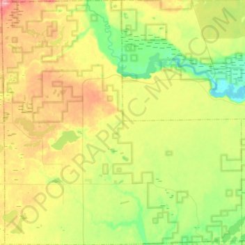 Топографическая карта Plainfield Township, высота, рельеф