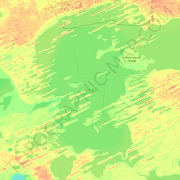 Топографическая карта озеро Чаны, высота, рельеф