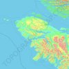 Топографическая карта Area B (Quatsino Sound/Cape Scott), высота, рельеф