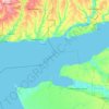 Топографическая карта Таганрогский залив, высота, рельеф