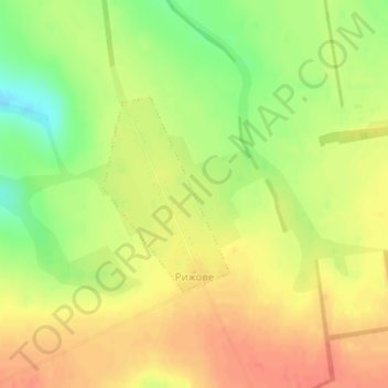 Топографическая карта Рыжово, высота, рельеф