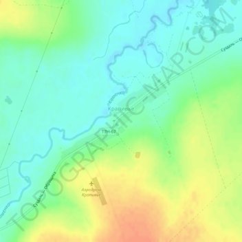 Топографическая карта Крапивье, высота, рельеф