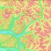 Топографическая карта Stephen Mather Wilderness, высота, рельеф