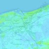 Топографическая карта Дюнкерк, высота, рельеф