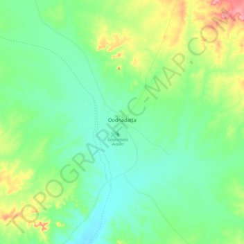 Топографическая карта Oodnadatta, высота, рельеф