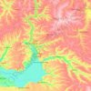 Топографическая карта Запорожский район, высота, рельеф