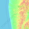 Топографическая карта Соболевский район, высота, рельеф