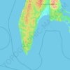 Топографическая карта Анивский муниципальный округ, высота, рельеф