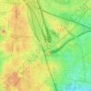 Топографическая карта Красносельский район, высота, рельеф