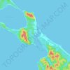 Топографическая карта Охотское, высота, рельеф