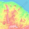 Топографическая карта Ceará, высота, рельеф