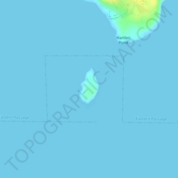 Топографическая карта Devils Island, высота, рельеф