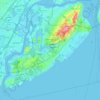 Топографическая карта Staten Island, высота, рельеф
