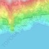 Топографическая карта Симеиз, высота, рельеф